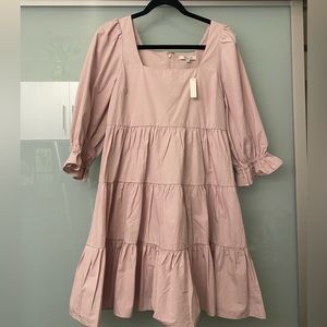 Madewell lavender/light pink tiered dress, Size 4